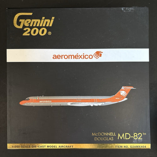 GeminiJets 1:200 Aeromexico McDonnell Douglas MD-82 N1003X G2AMX404 Scale Model