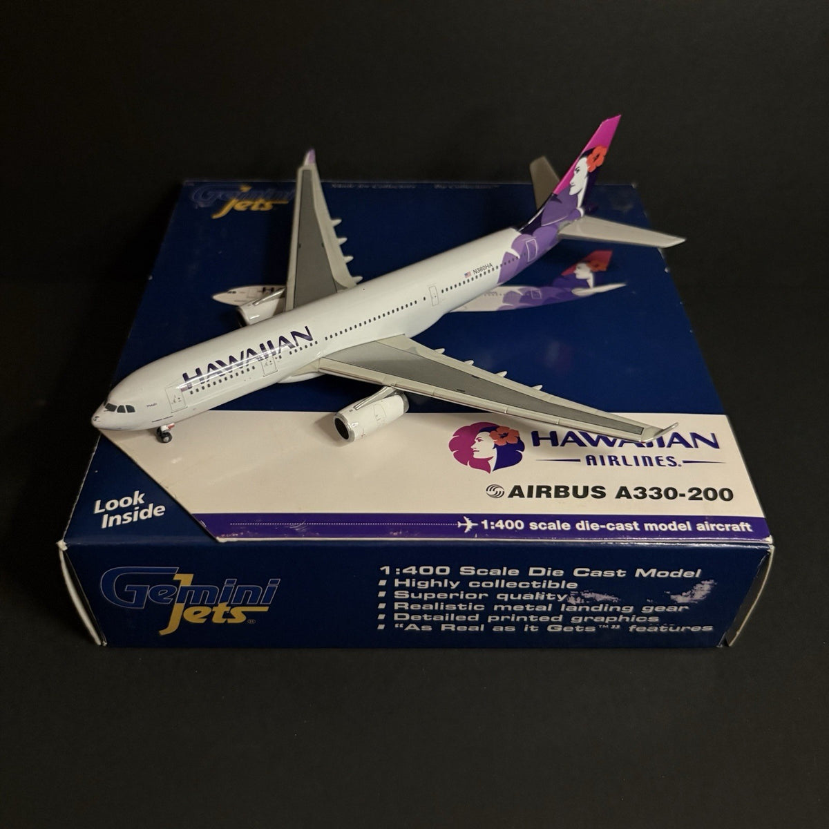 GeminiJets 1:400 Hawaiian Airlines Airbus A330-200 N380HA GJHAL997 Model Plane