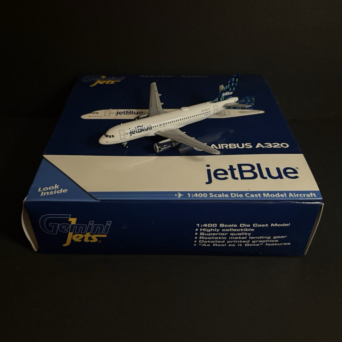 GeminiJets 1:400 JetBlue Airbus A320 N537JT GJJBU1657 Diecast Scale Model Plane