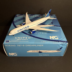NG Models 1:400 United Airlines Boeing 787-9 Dreamliner Evo Blue N29975 55040