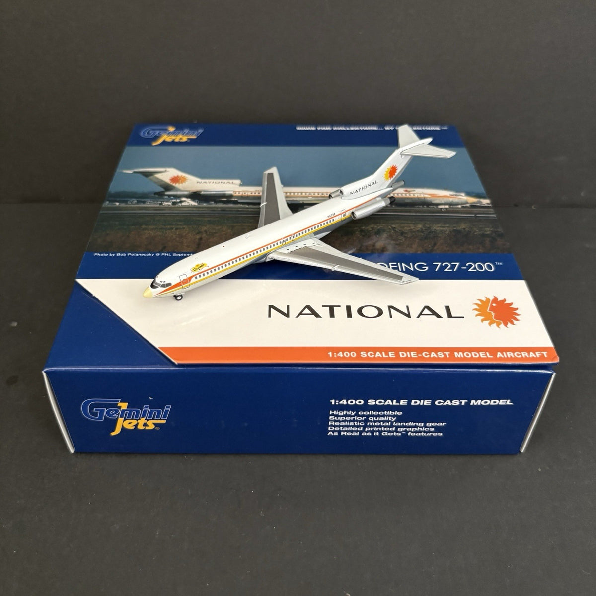 GeminiJets 1:400 National Airlines Boeing 727-200 N4732 GJNAL1475 Scale Model