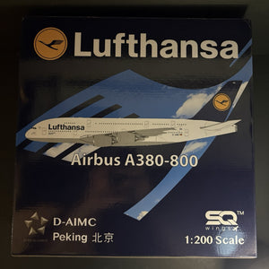 SQ Wings 1:200 Lufthansa Airbus A380 D-AIMC L2133 Scale Model Diecast Airplane