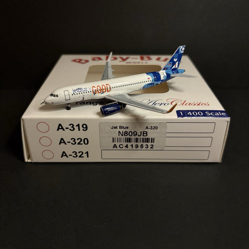 Aeroclassics 1:400 JetBlue Airways Airbus A320-200 N809JB AC419532 For Good