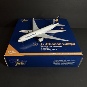 GeminiJets 1:400 Lufthansa Cargo Boeing 777F D-ALFA GJDLH1346 Old Colors Model