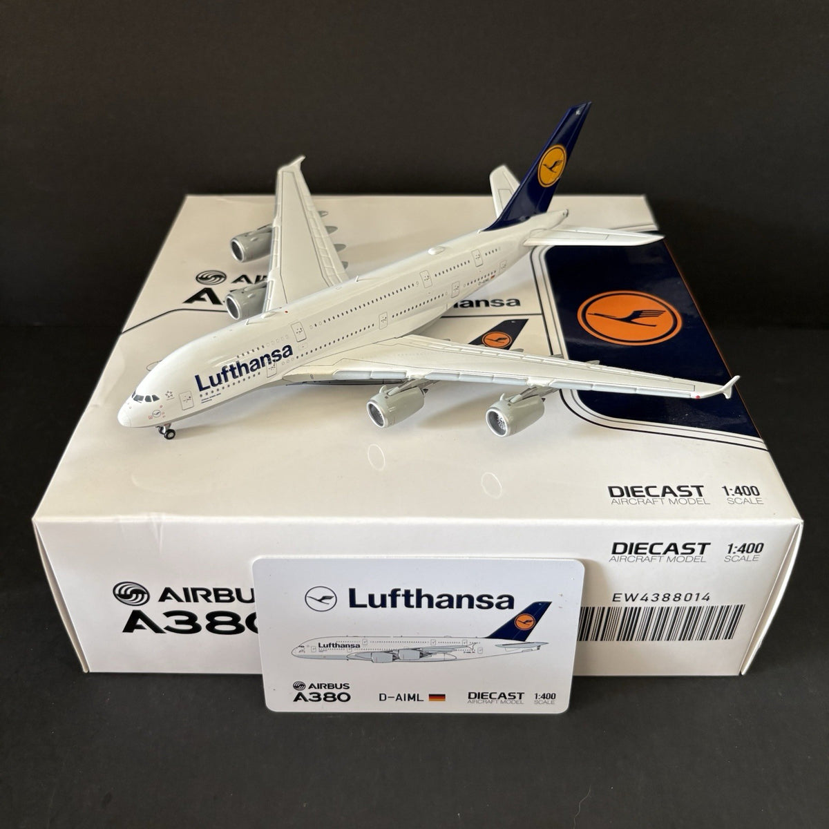JC Wings 1:400 Lufthansa Airbus A380 D-AIML EW4388014 Diecast Scale Model Plane