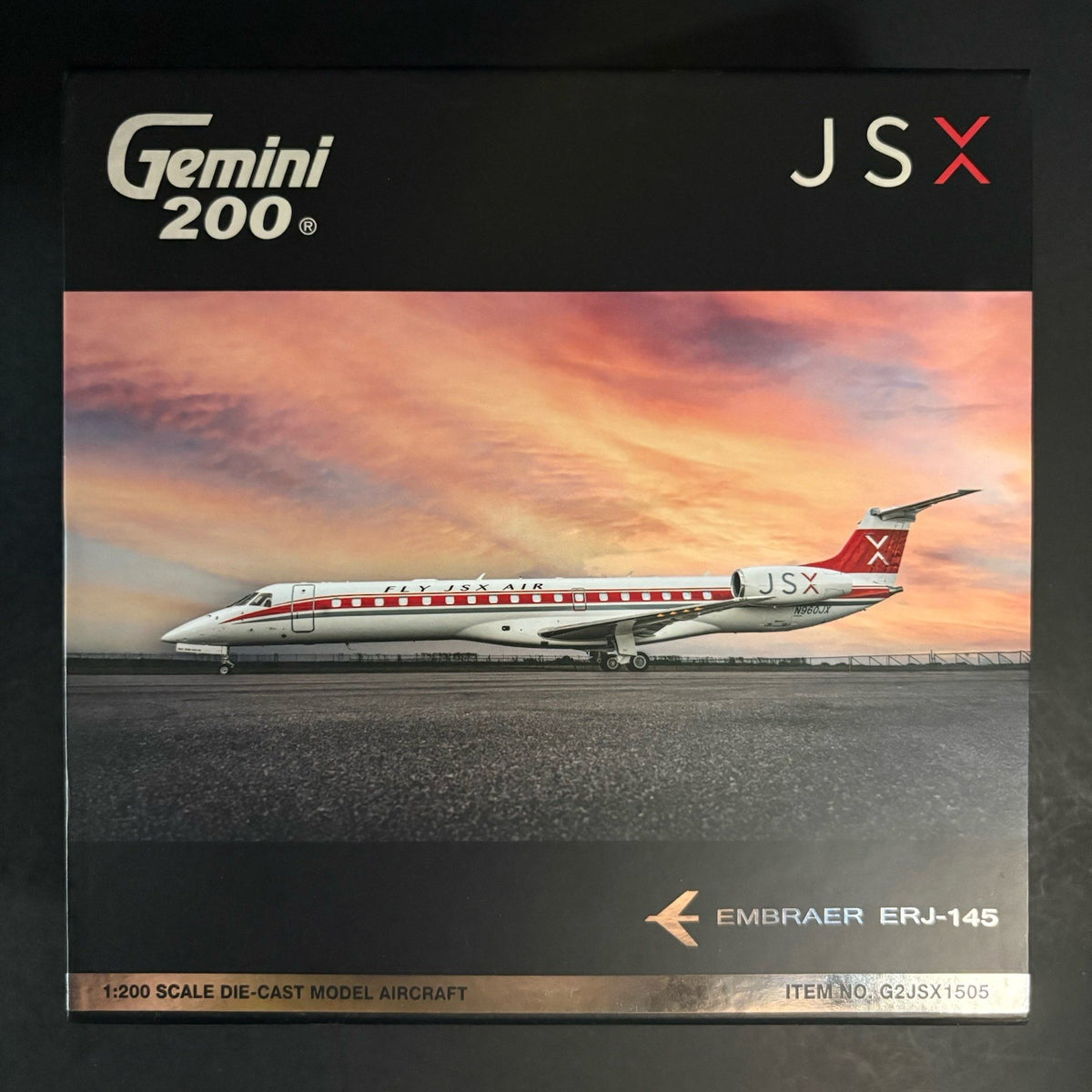 GeminiJets 1:200 JSX Air Embraer ERJ-145 Retro N960JX G2JSX1505 Scale Model