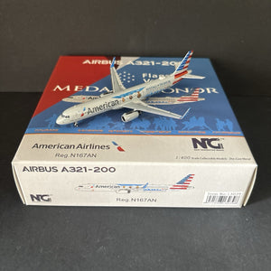 NG Models 1:400 American Airlines Airbus A321-200 Medal of Honor N167AN 13039
