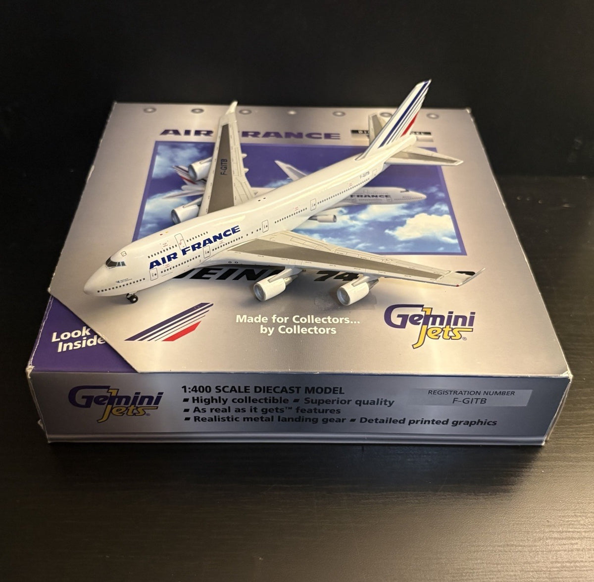 GeminiJets 1:400 Air France Boeing 747-400 F-GITB GJAFR130 Scale Model Airplane