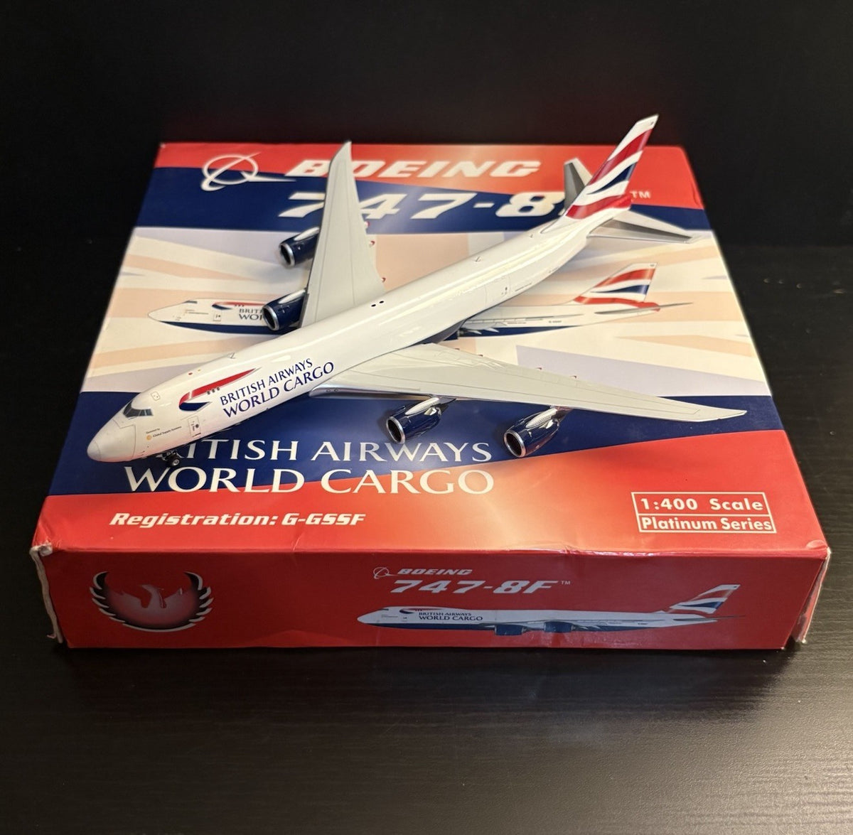 Phoenix Model 1:400 British Airways World Cargo Boeing 747-8F G-GSSF Scale Plane