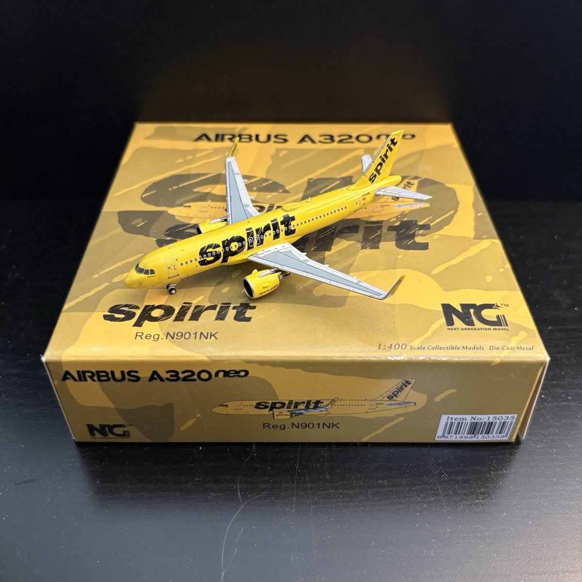 NG Models 1:400 Spirit Airlines Airbus A320neo N901NK 15035 Diecast Scale Model