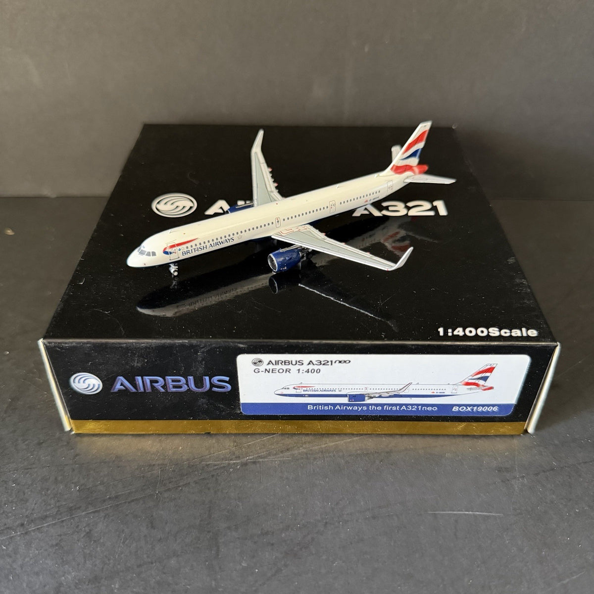 Panda Models 1:400 British Airways Airbus A321neo G-NEOR BOX19006 Scale Model