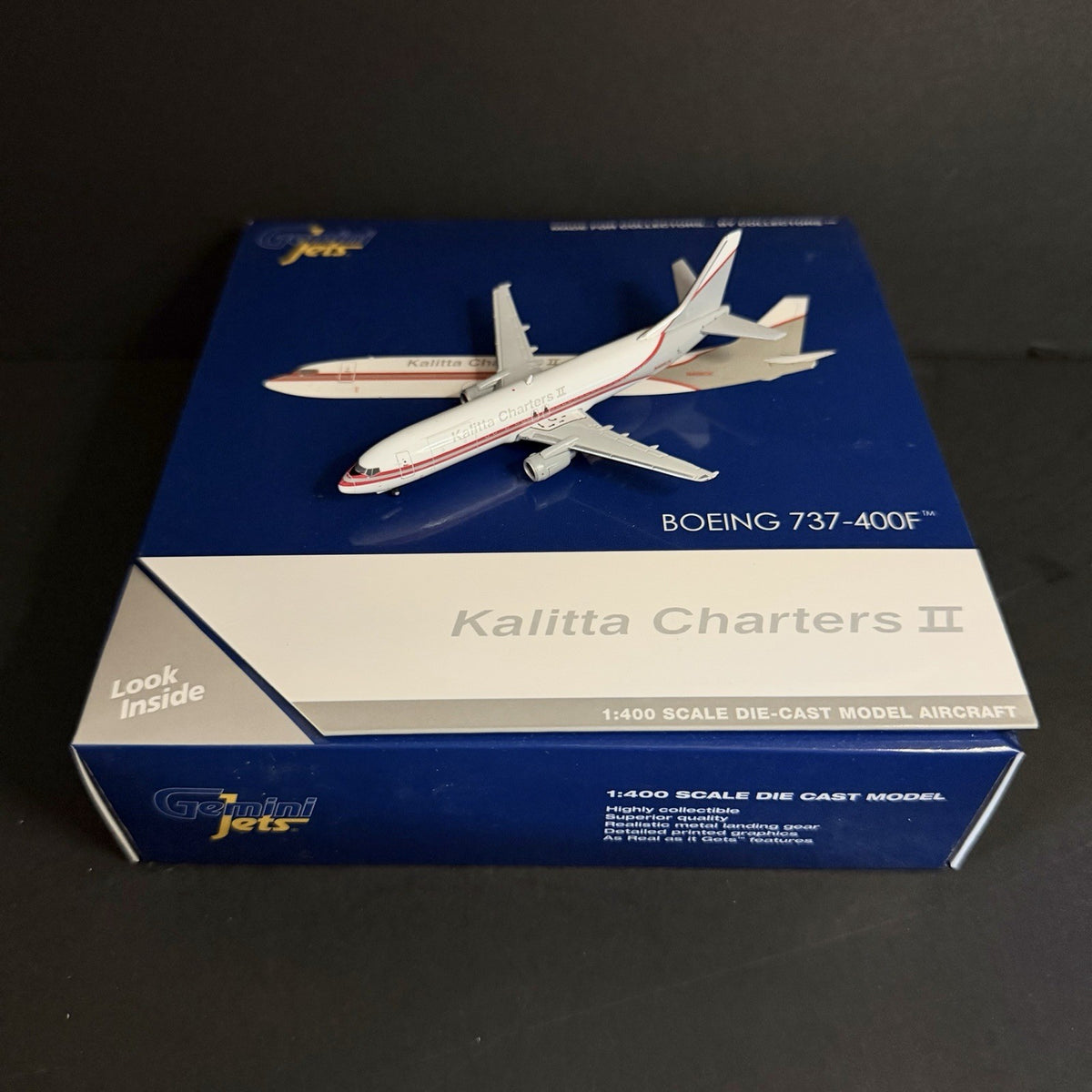 GeminiJets 1:400 Kalitta Charters II Boeing 737-400 N405CK GJKFS1958 Scale Model