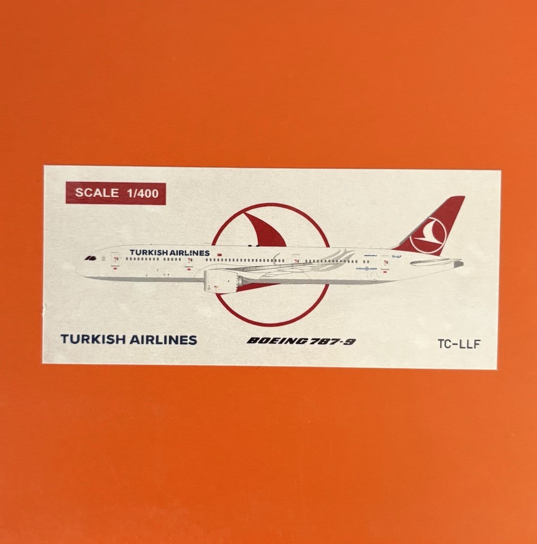 JC Wings 1:400 Turkish Airlines Boeing 787-9 Dreamliner TC-LLF EW4789009 Model
