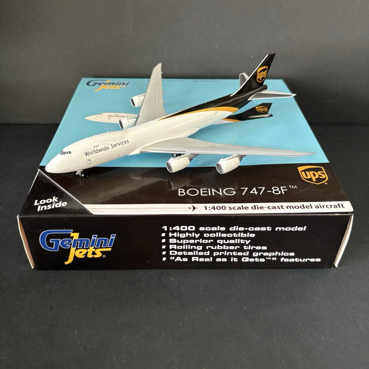 GeminiJets 1:400 UPS Boeing 747-8F GJUPS1627 Cargo Diecast Scale Model Airplane