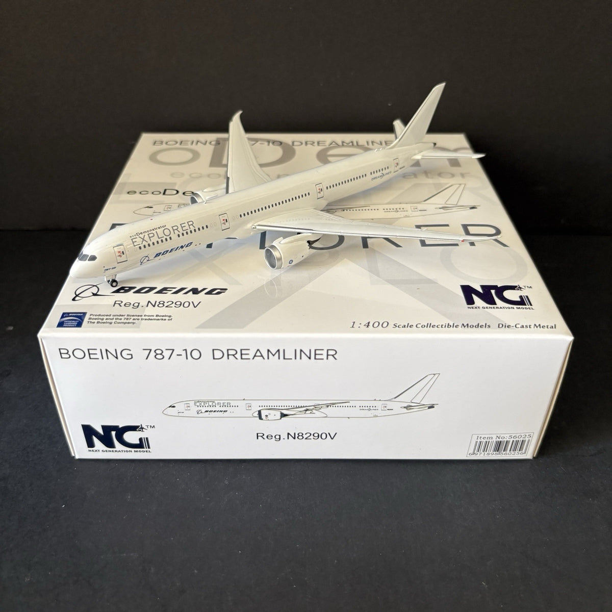 NG Models 1:400 Boeing Company 787-10 Dreamliner Eco Demonstrator N8290V 56025