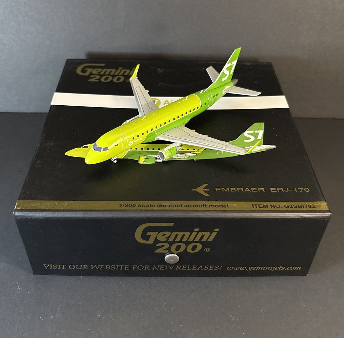 GeminiJets 1:200 S7 Airlines Embraer E-170 VQ-BBO G2SBI702 Diecast Scale Model