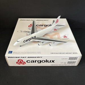 JC Wings 1:400 Cargolux Boeing 747-400 Model LX-JCV JC4CLX206 Scale Model Plane