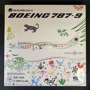 SQ Wings 1:200 AeroMexico Boeing 787-9 XA-ADL L2273 Diecast Scale Model Plane
