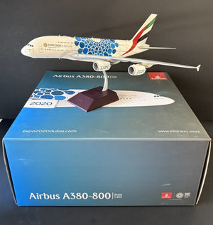 GeminiJets 1:200 Emirates Airbus A380-800 Blue Expo 2020 A6-EOT G2UAE1044 Model