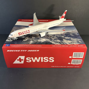 JC Wings 1:200 Swiss Air Boeing 777-300ER HB-JNG Flaps Down JC2SWR0039A Model