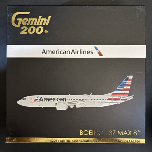 GeminiJets 1:200 American Airlines Boeing 737 MAX 8 2013s Colors N324RA G2AAL704