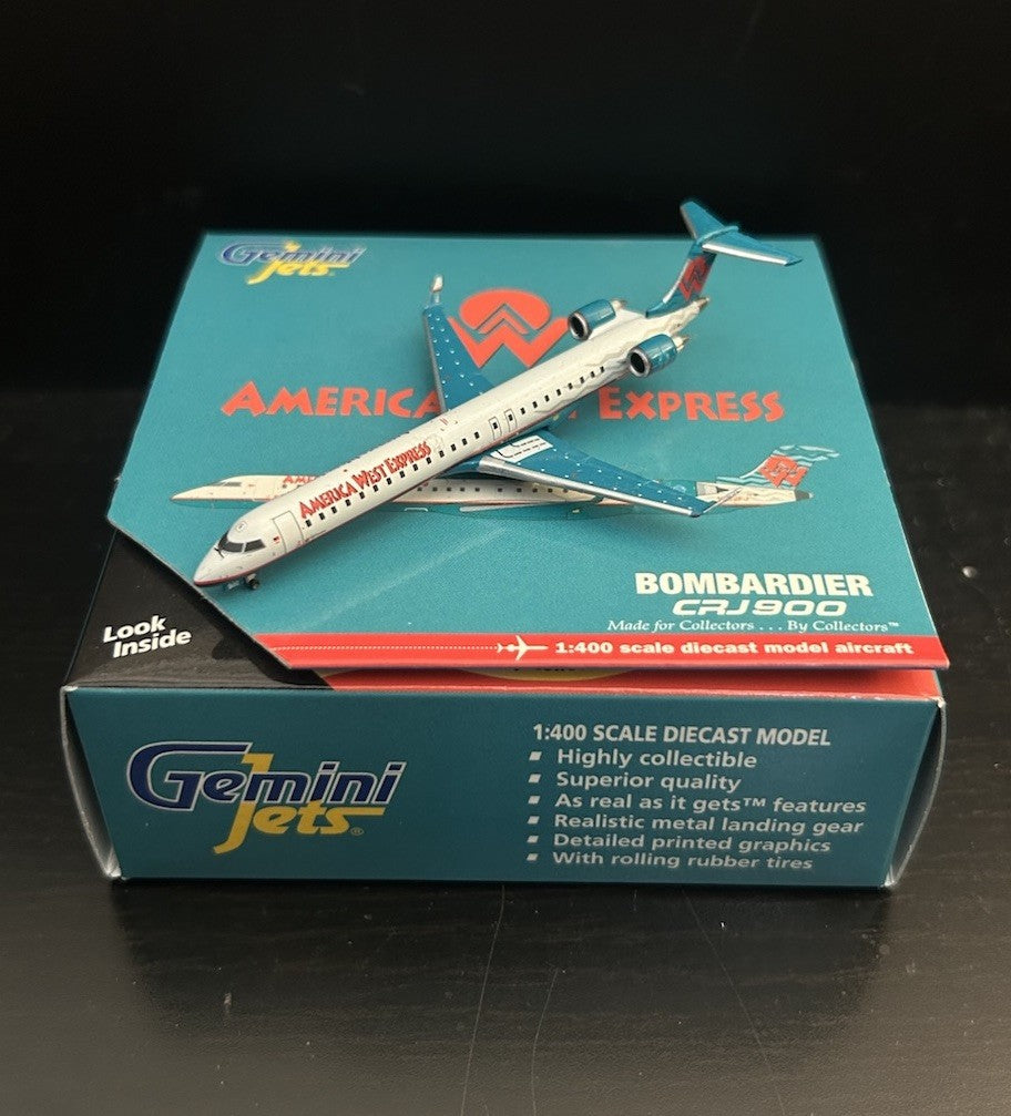 GeminiJets 1:400 America West Express Bombardier CRJ-900 N922FJ GJAWE725 Model