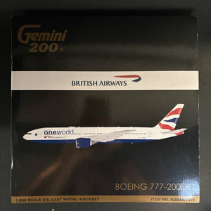 GeminiJets 1:200 British Airways Boeing 777-200ER G-YMMR G2BAW1226 Scale Model