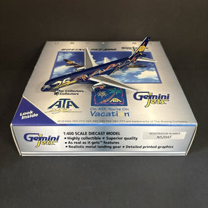 GeminiJets 1:400 American Trans Air ATA Boeing 757-200 N520AT GJATA086 Diecast