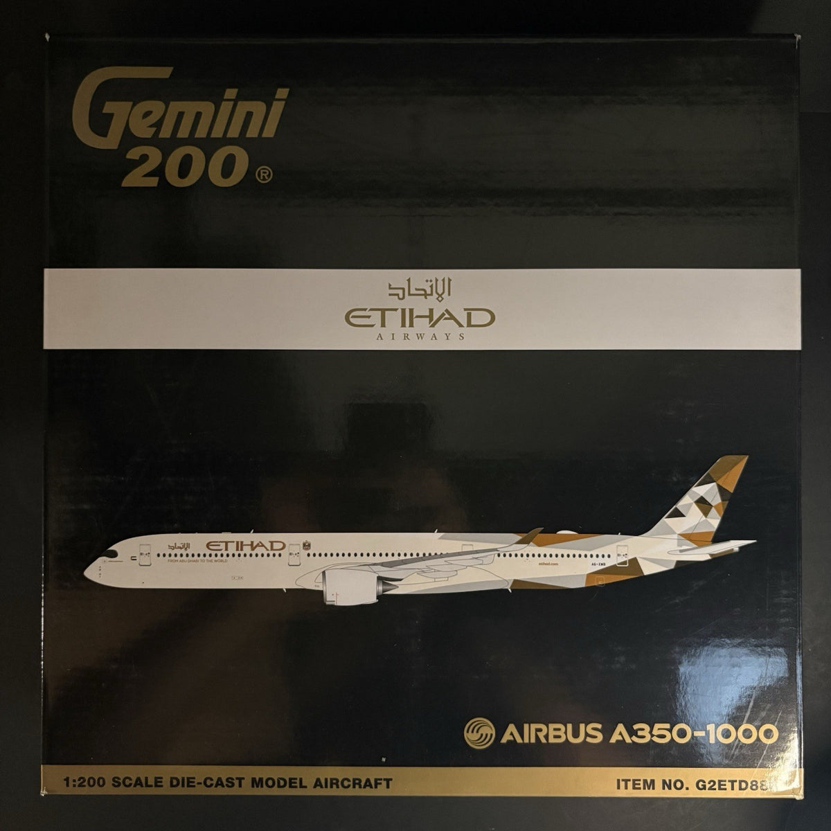 GeminiJets 1:200 Etihad Airways Airbus A350-1000 A6-XWB G2ETD883 Scale Model