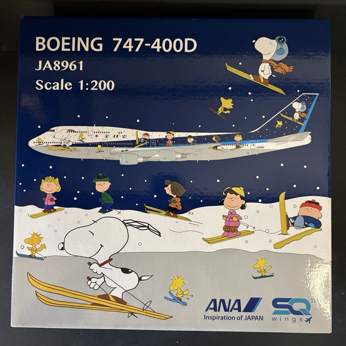 SQ Wings 1:200 ANA All Nippon Airways Boeing 747-400D JA8961 Snoopy L2021 Model