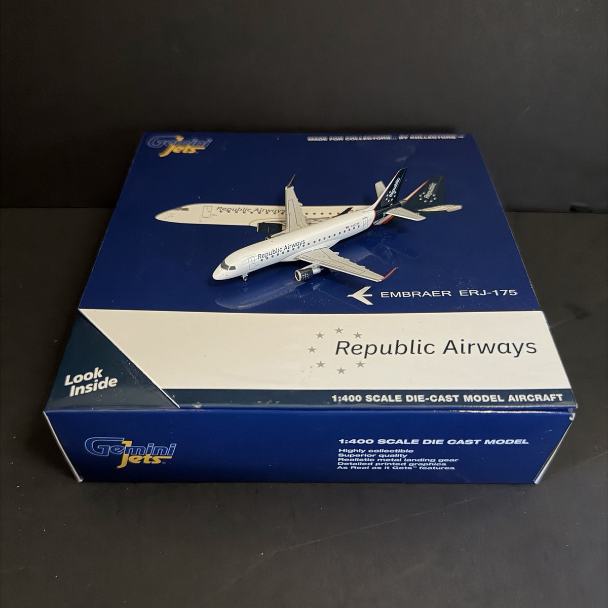 GeminiJets 1:400 Republic Airlines Embraer ERJ-175 N402YX GJRPA2086 Scale Model