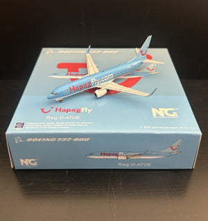 NG Models 1:400 HapagFly Boeing 737-800 D-ATUE 58017 Diecast Scale Model