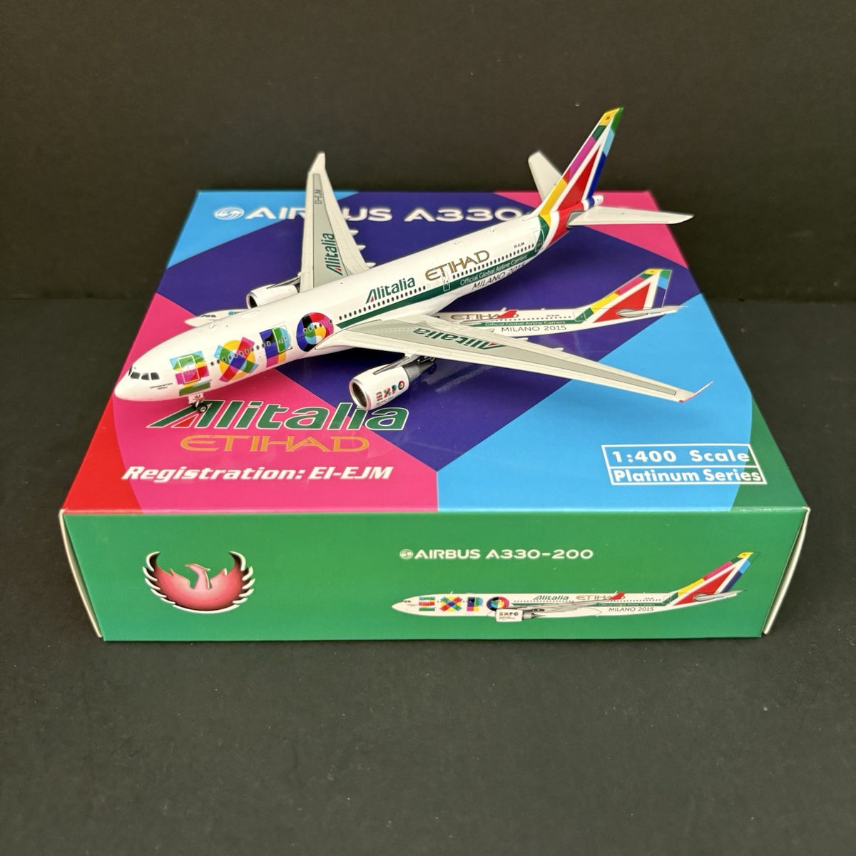 Phoenix Model 1:400 Alitalia Airbus A330-200 EI-EJM 11035 “Expo" Scale Diecast