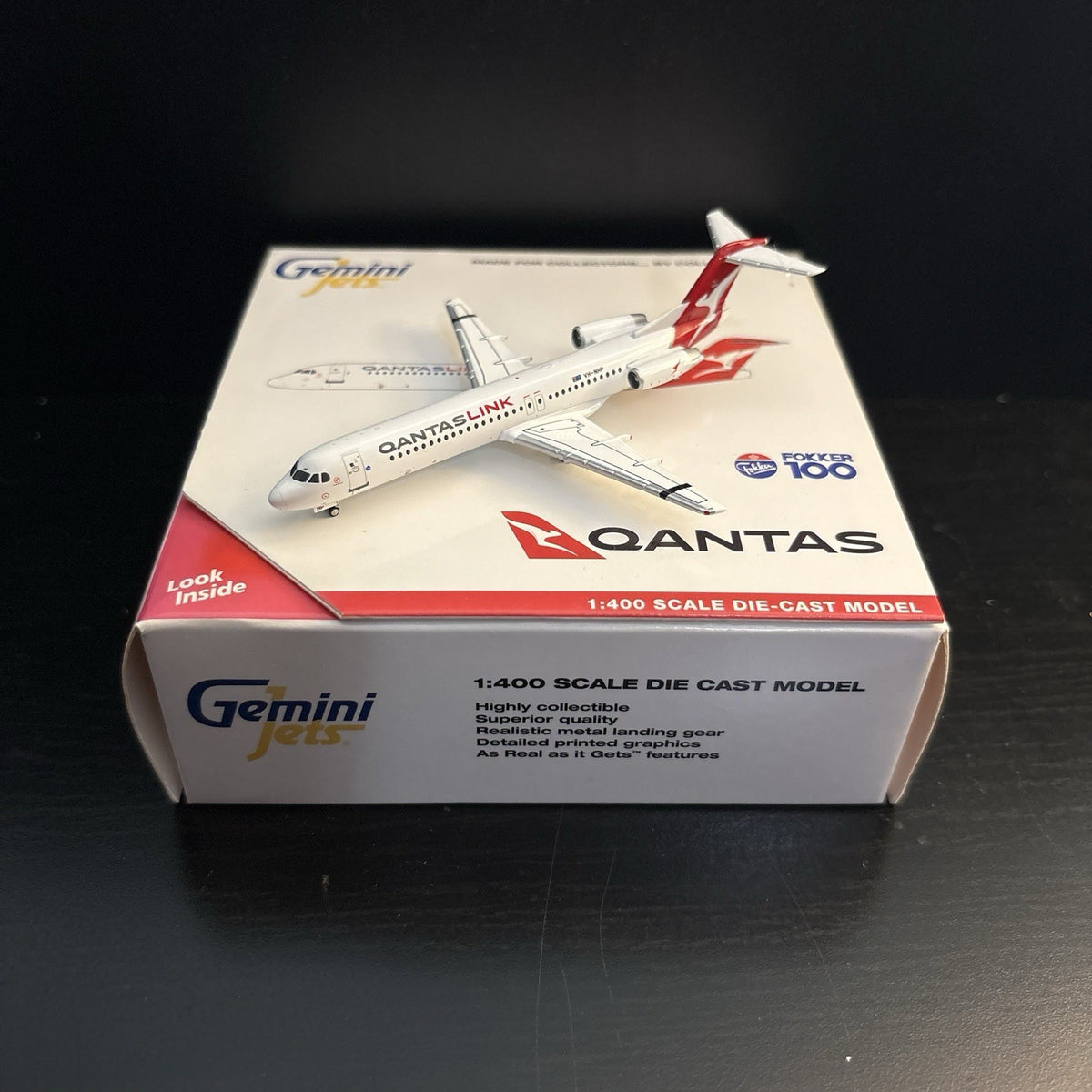 GeminiJets 1:400 Qantas Link Fokker 100 VH-NHP GJQFA1696 Scale Model RARE