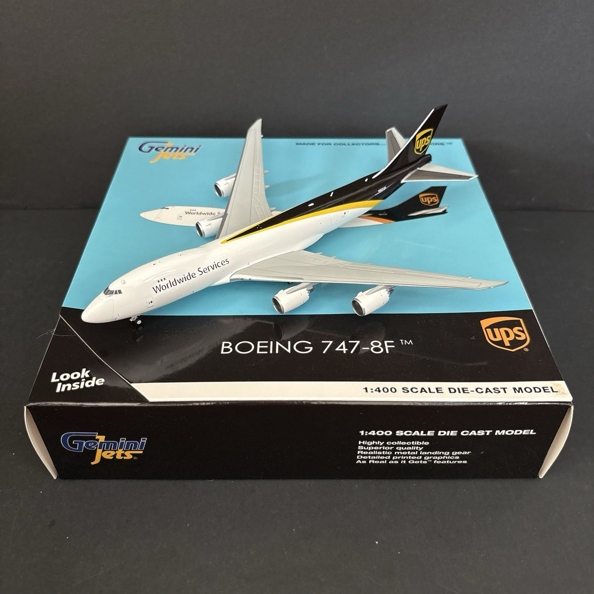 GeminiJets 1:400 UPS Boeing 747-8F N607UP GJUPS1990 Scale Model Diecast Airplane