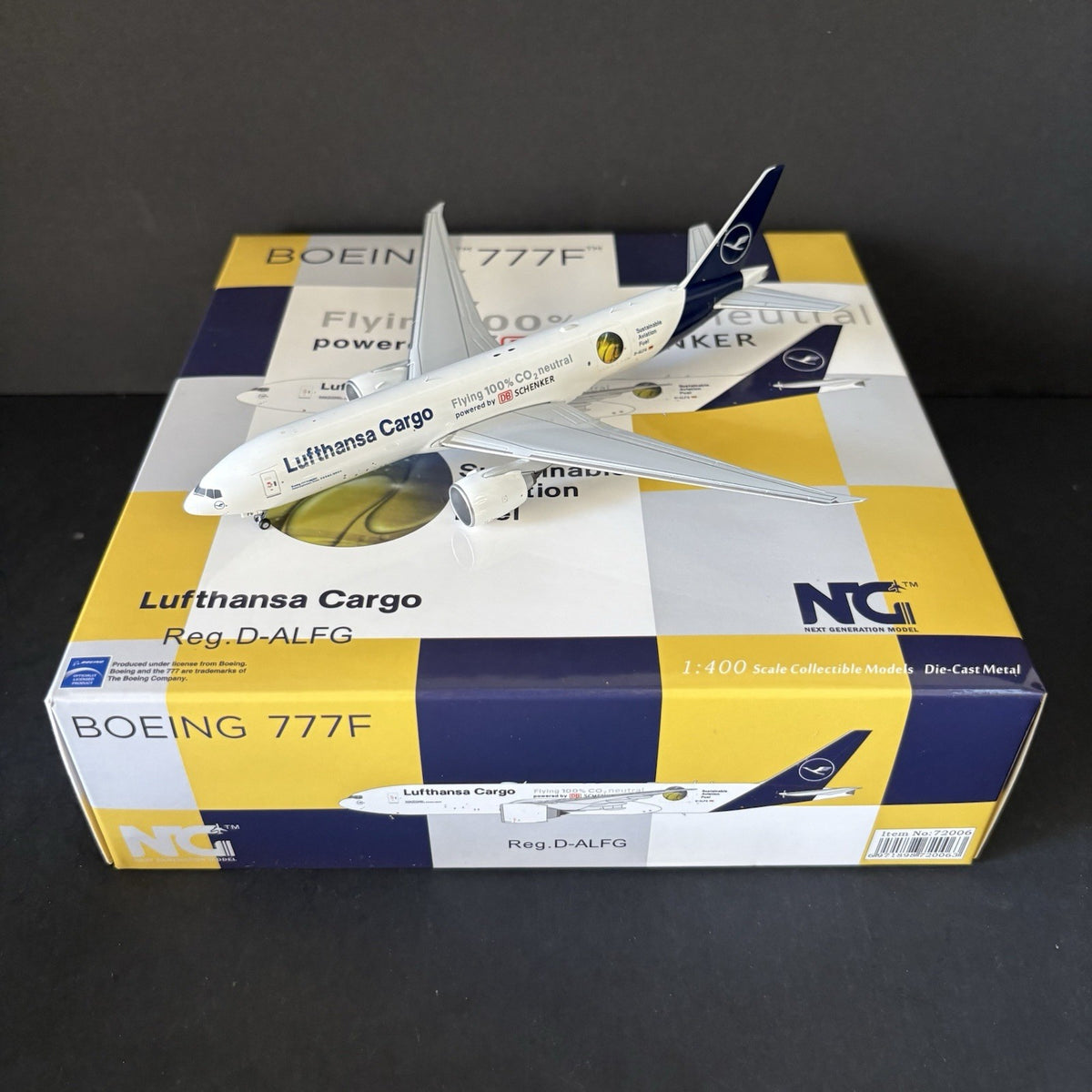 NG Models 1:400 Lufthansa Cargo Boeing 777-200F D-ALFG 72006 Scale Diecast Plane