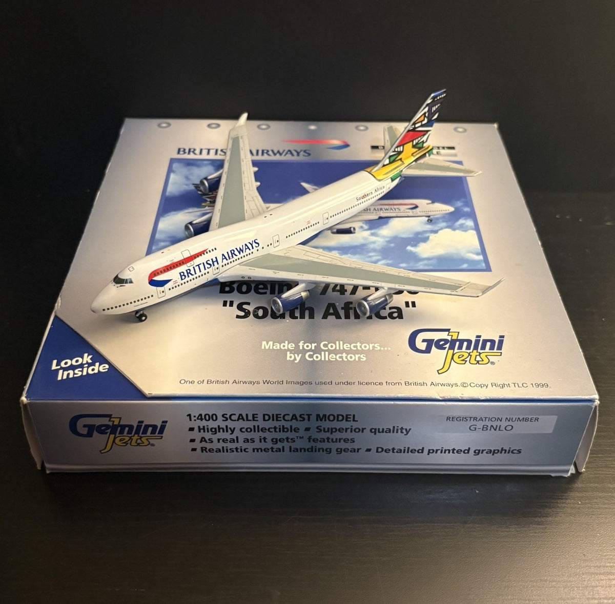 GeminiJets 1:400 British Airways Boeing 747-400 South Africa G-BNLO GJBAW016