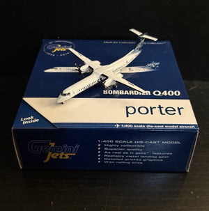 GeminiJets 1:400 Porter Dash 8 Q400 C-GLQC GJPOE1519 Diecast Scale Model Plane