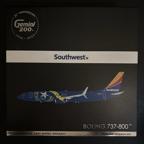 GeminiJets 1:200 Southwest Airlines Boeing 737-800 N8646B G2SWA1267 Scale Model