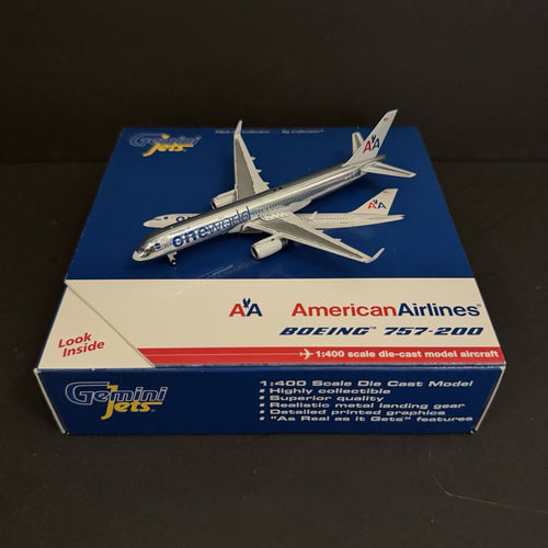 GeminiJets 1:400 American Airlines Boeing 757-200 N174AA OneWorld GJAAL993 Model