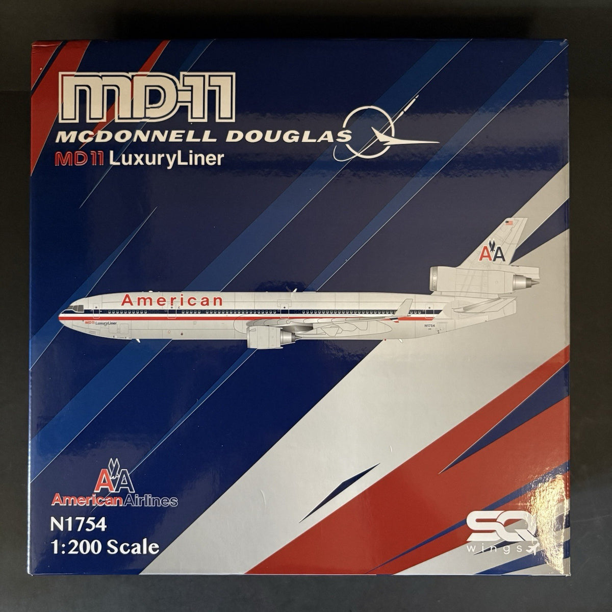 SQ Wings 1:200 American Airlines McDonnell Douglas MD-11 N1754 L2226 Scale Model