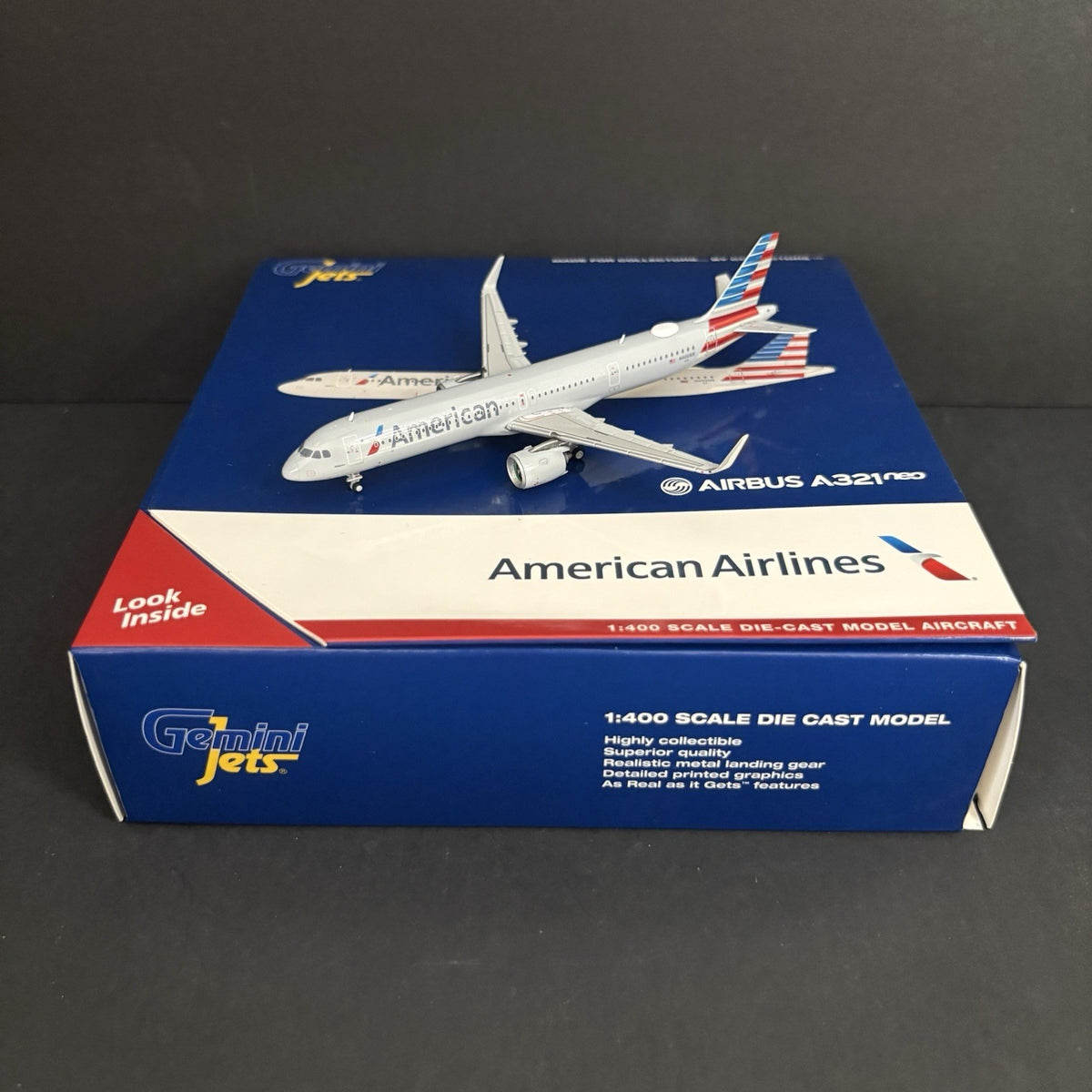 GeminiJets 1:400 American Airlines Airbus A321neo N400AN GJAAL1850 Diecast Model