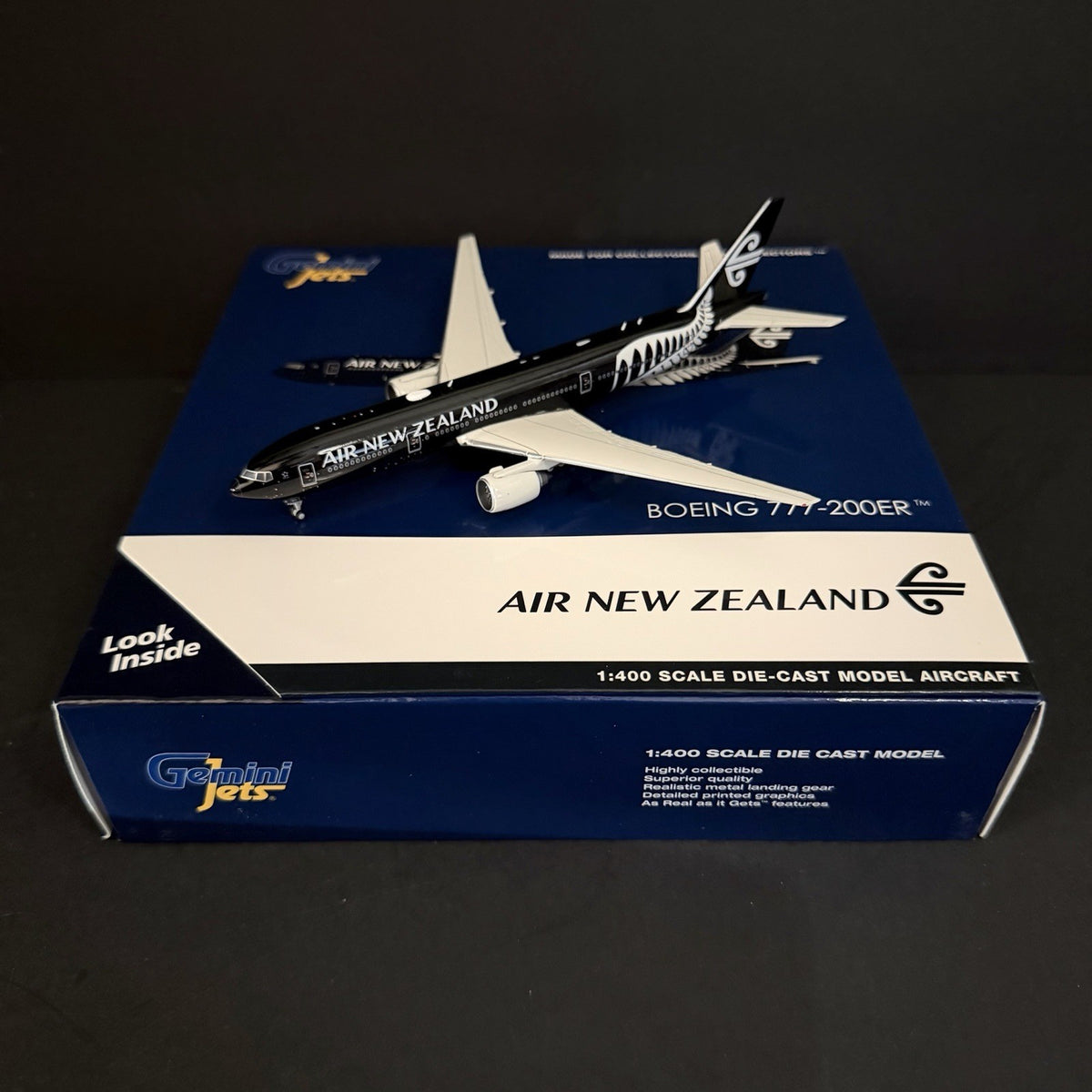 GeminiJets 1:400 Air New Zealand Boeing 777-200ER All Blacks ZK-OKH GJANZ1840