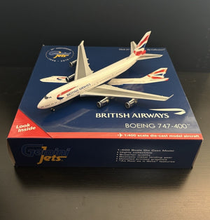 GeminiJets 1:400 British Airways Boeing 747-400 G-BYGF GJBAW1792 Scale Model