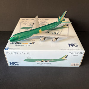 NG Models 1:400 Atlas Air Boeing 747-8F N863GT 78001 Bare Metal Scale Diecast