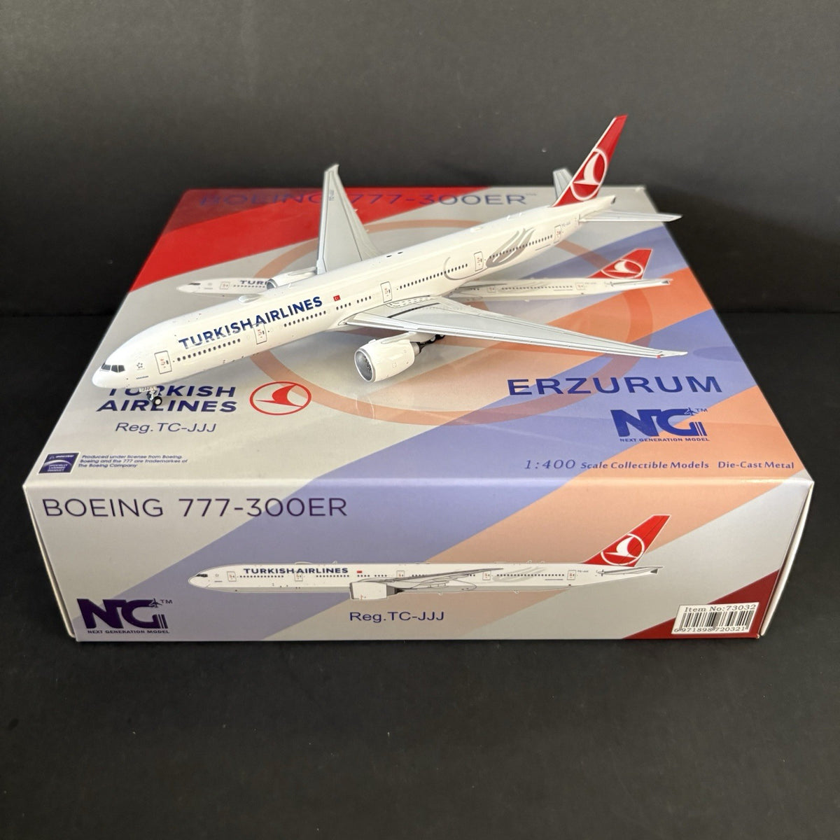 NG Models 1:400 Turkish Airlines Boeing 777-300ER TC-JJJ 73032 Scale Diecast