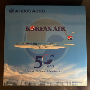 JC Wings 1:200 Korean Air Airbus A380 50th Anniversary HL7612 BBOX2542 Model