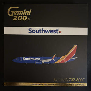 GeminiJets 1:200 Southwest Airlines Boeing 737-800 N8653A G2SWA682 Scale Model