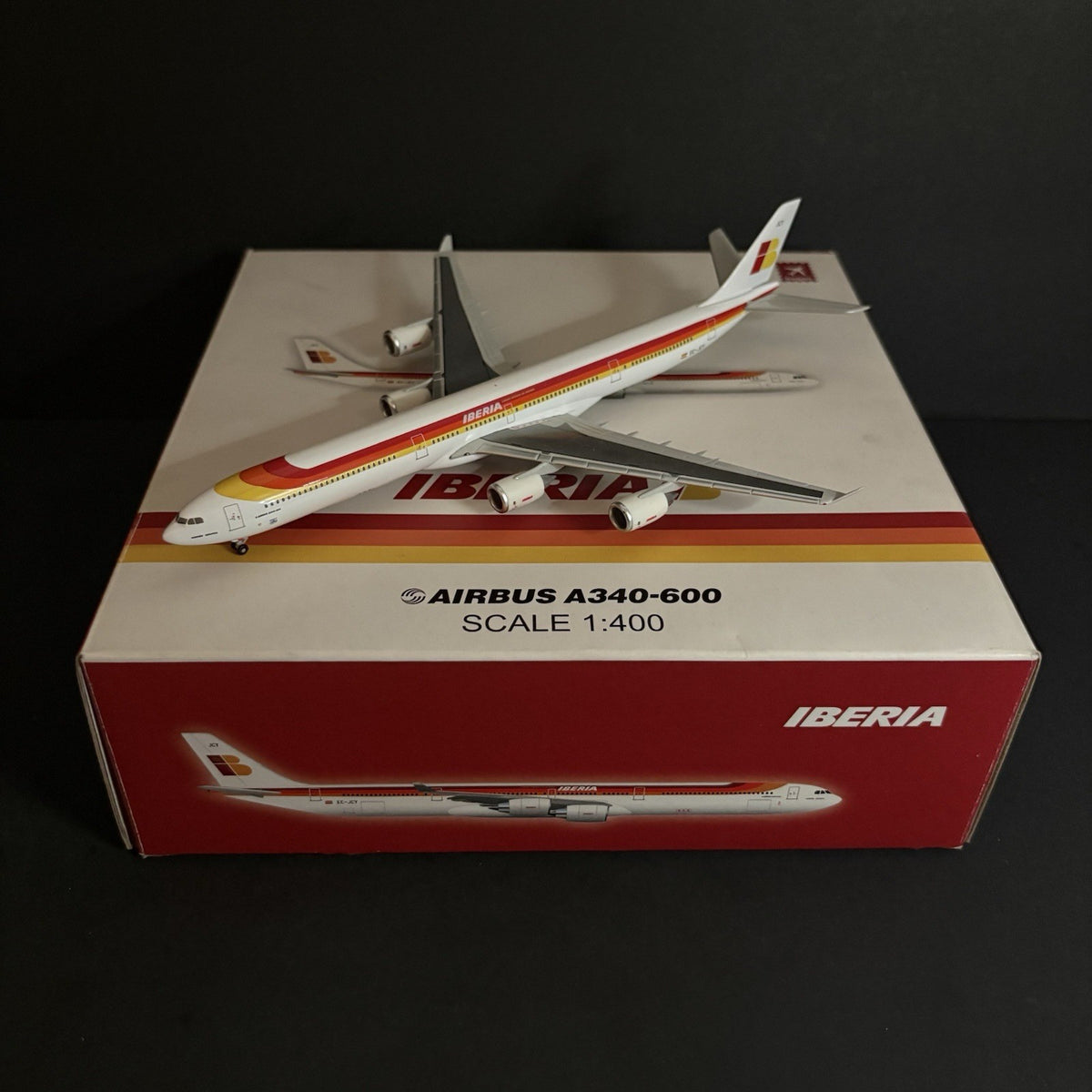 Hogan 1:400 Iberia A340-600 EC-JCY HG9505 1990s Colors Scale Model Diecast Plane