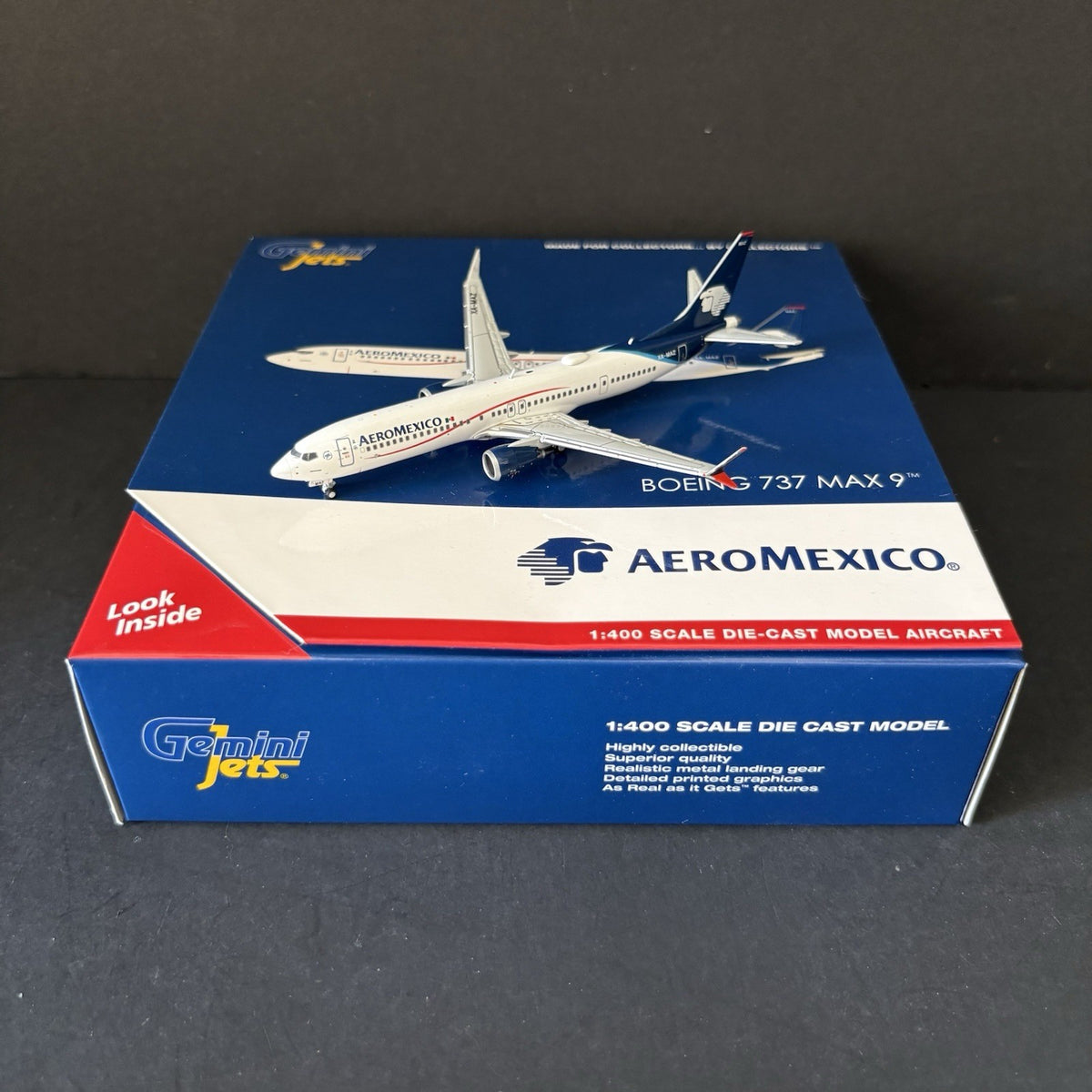 GeminiJets 1:400 Aeromexico Boeing 737 MAX 9 XA-MAZ GJAMX2003 Scale Model Plane